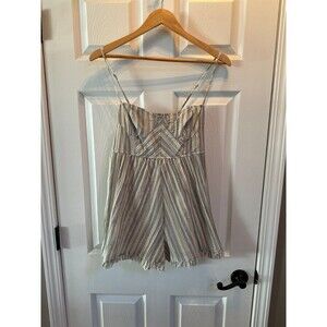 Urban Outfitters Lorelei
Crinkle Cotton Blend Striped Romper